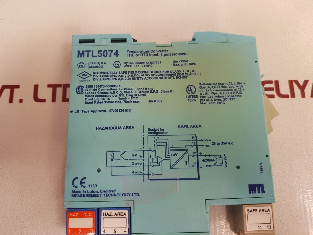 Measurement Technology Mtl5074 Temperature Converter
