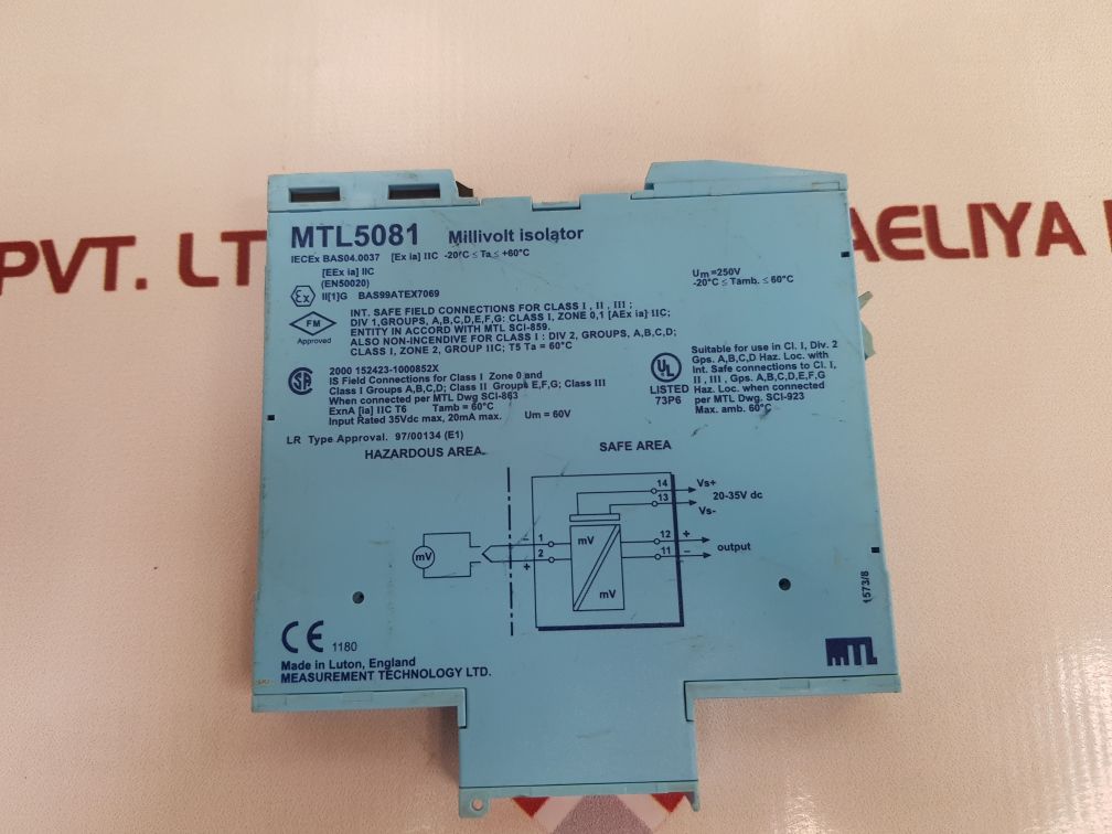 Measurement Mtl5081 Safety Drive Millivolt Isolator
