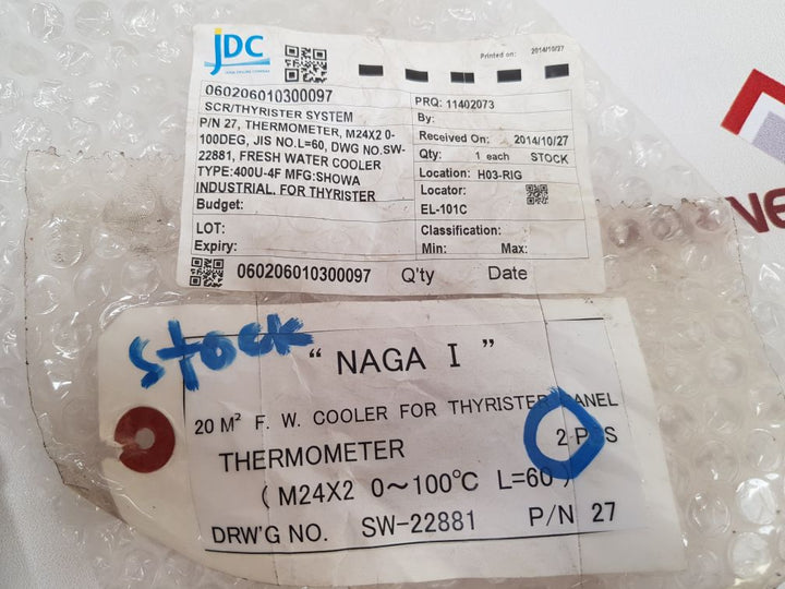 Jrc M24X2 0-100 Thermometer

