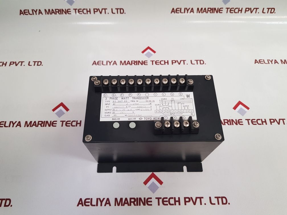Toyo Keiki Eg-3At-sd 3-phase Watt Transducer 0~ 2700 Kw

