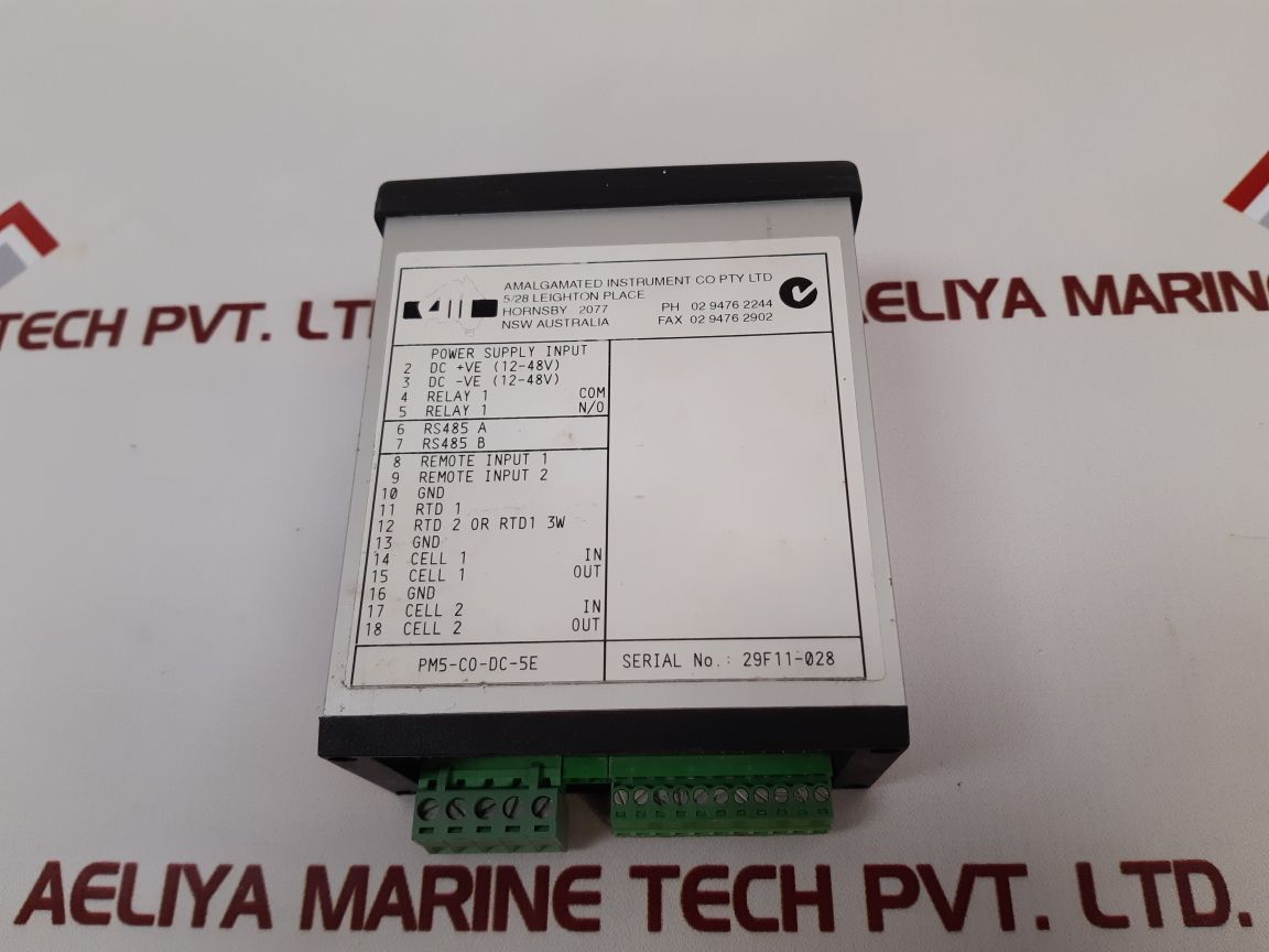 Amalgamated Pm5-c0-dc-5E Power Supply Input
