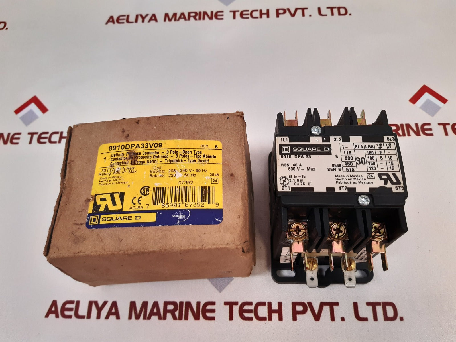 Square d 8910dpa33v09 ser.b contactor 