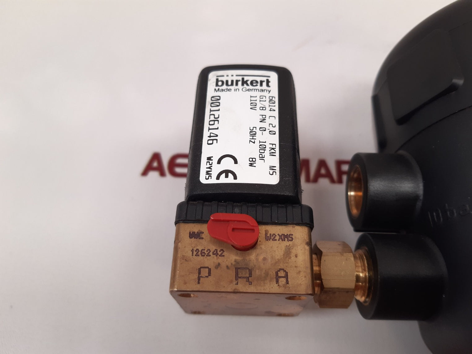 Burkert 2000A 40,0 Fkm Rg Angle Seat Valve With 6014 C 2,0 Fkm Ms