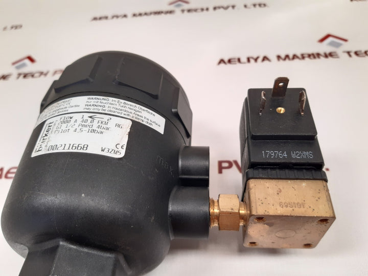 Burkert 2000A 40,0 Fkm Rg Angle Seat Valve With 6014 C 2,0 Fkm Ms