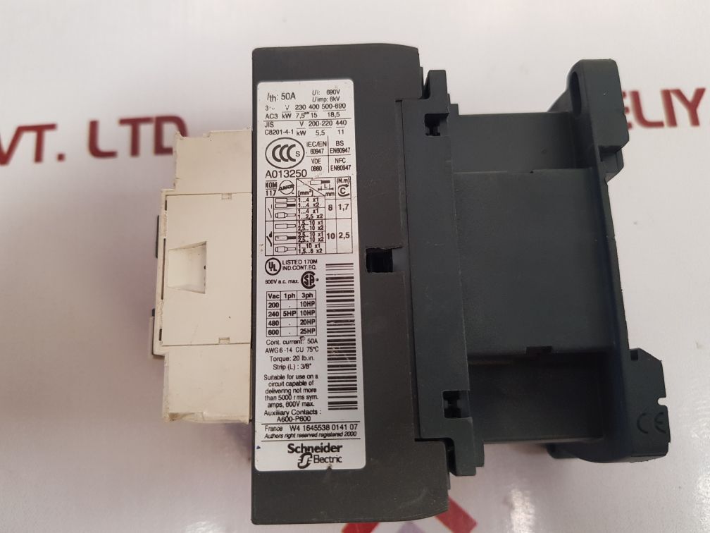 Telemecanique/Schneider Electric Lc1D32 Contactor Used
