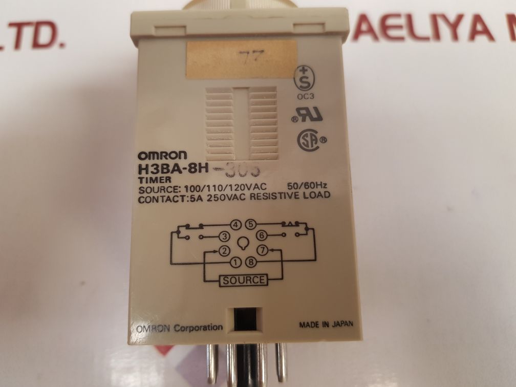 Omron H3Ba-8H-305 Timer 0 To 1.0 Min
