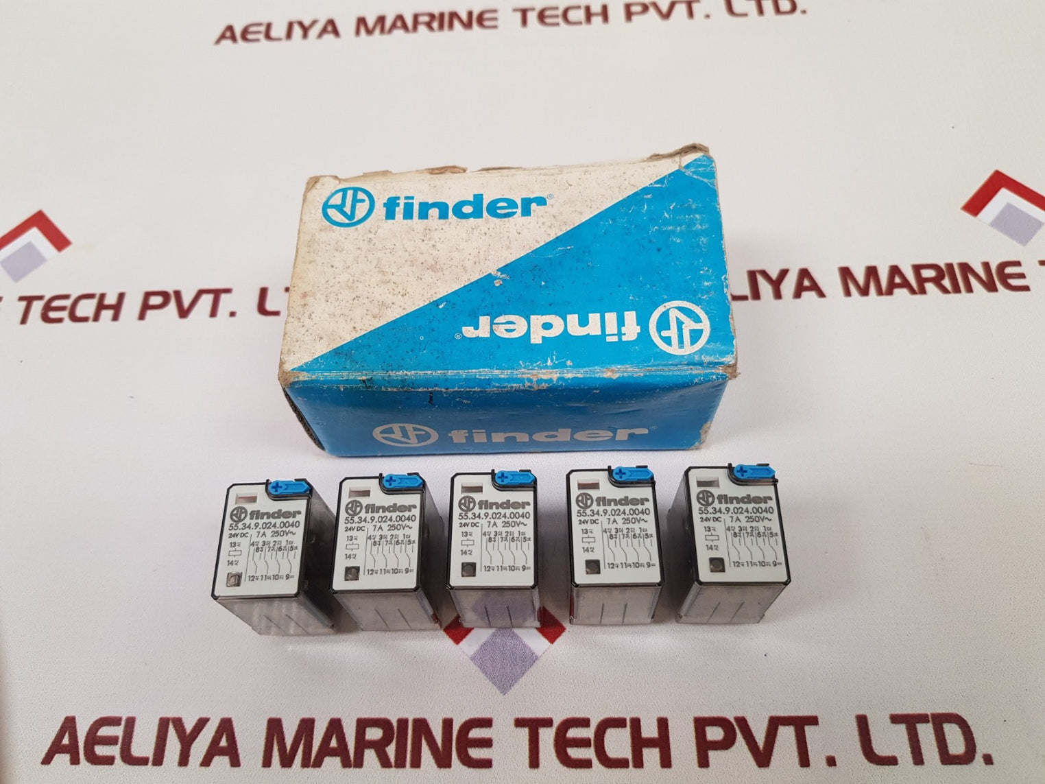 Set of 5x Finder 55.34.9.024.0040 power relay 