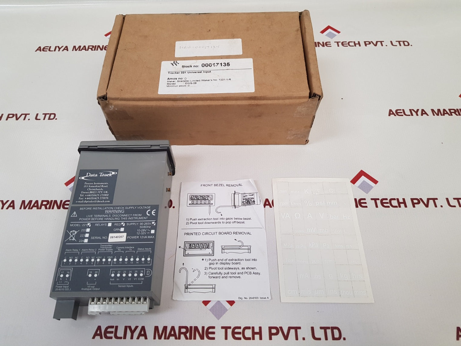 Data Track Process Instruments 200 Model 221
