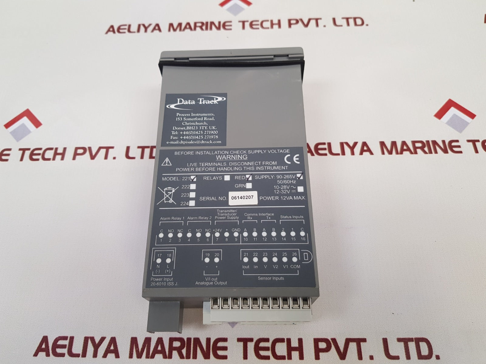 Data Track Process Instruments 200 Model 221