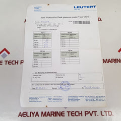 Leutert msi 3-250/2608 peak pressure indicator
