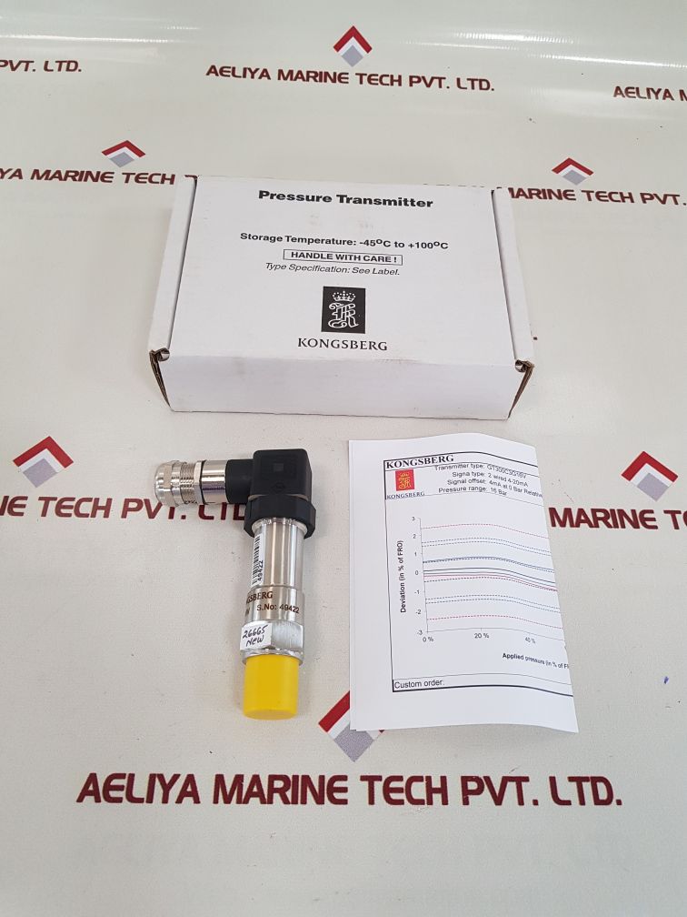 Kongsberg gt300c3g16v pressure transmitter pressure range 16 bar