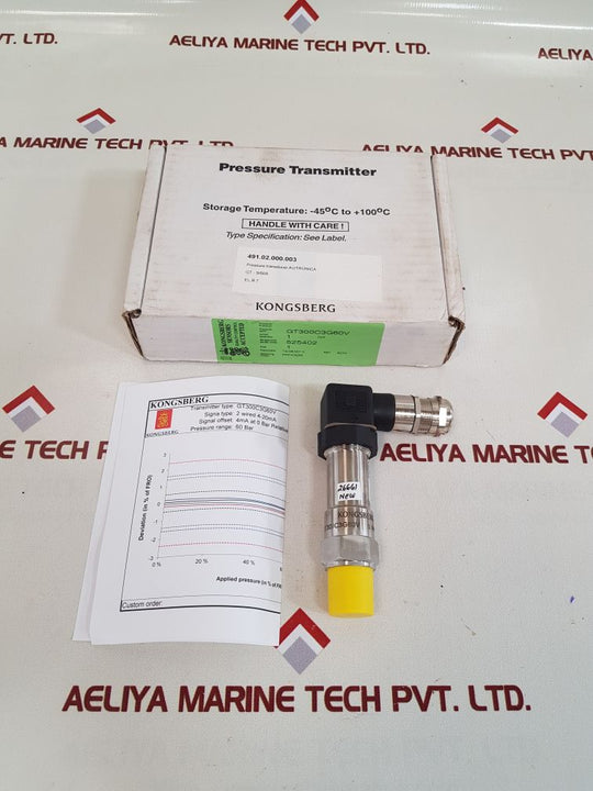 Kongsberg gt300c3g60v pressure transmitter