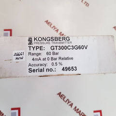 Kongsberg gt300c3g60v pressure transmitter