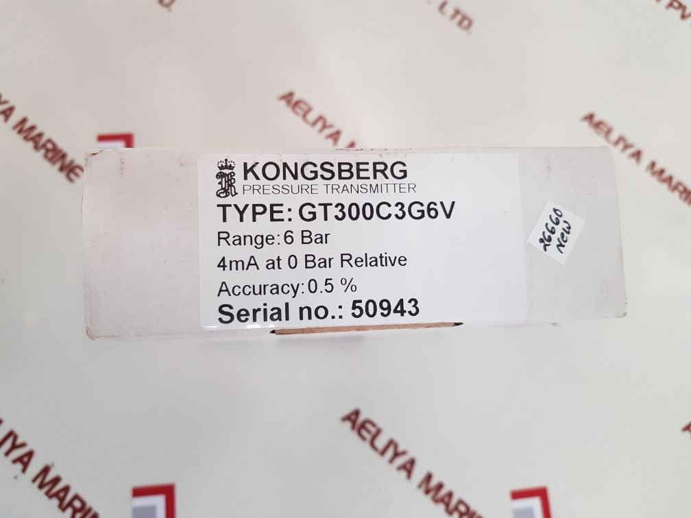 Kongsberg gt300c3g6v pressure transmitter