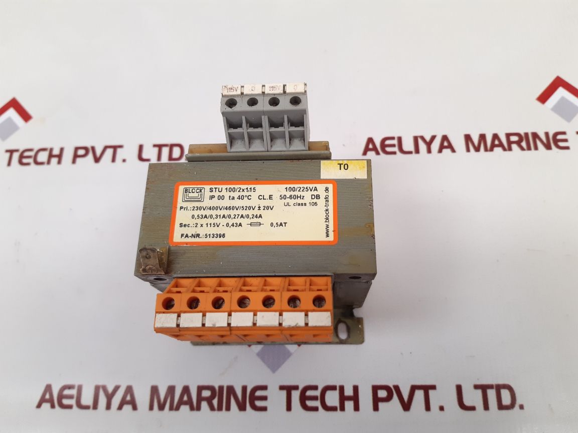 Block stu 100/2x115 transformer 