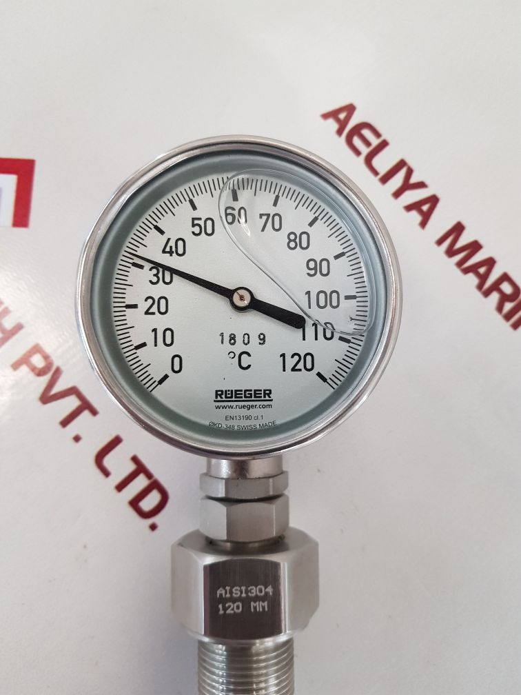 Rueger en13190 cl.1 thermometer 0-120'c New