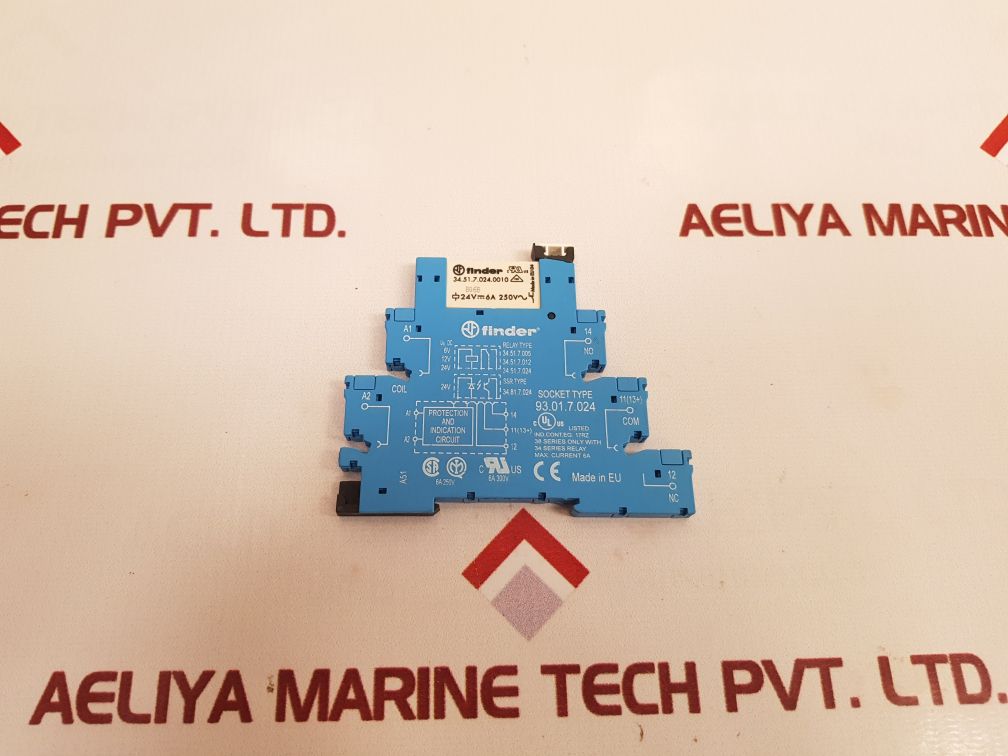 Set Of 8X Finder 34.51.7.024.0010 Relay With 93.01.7.024 Socket