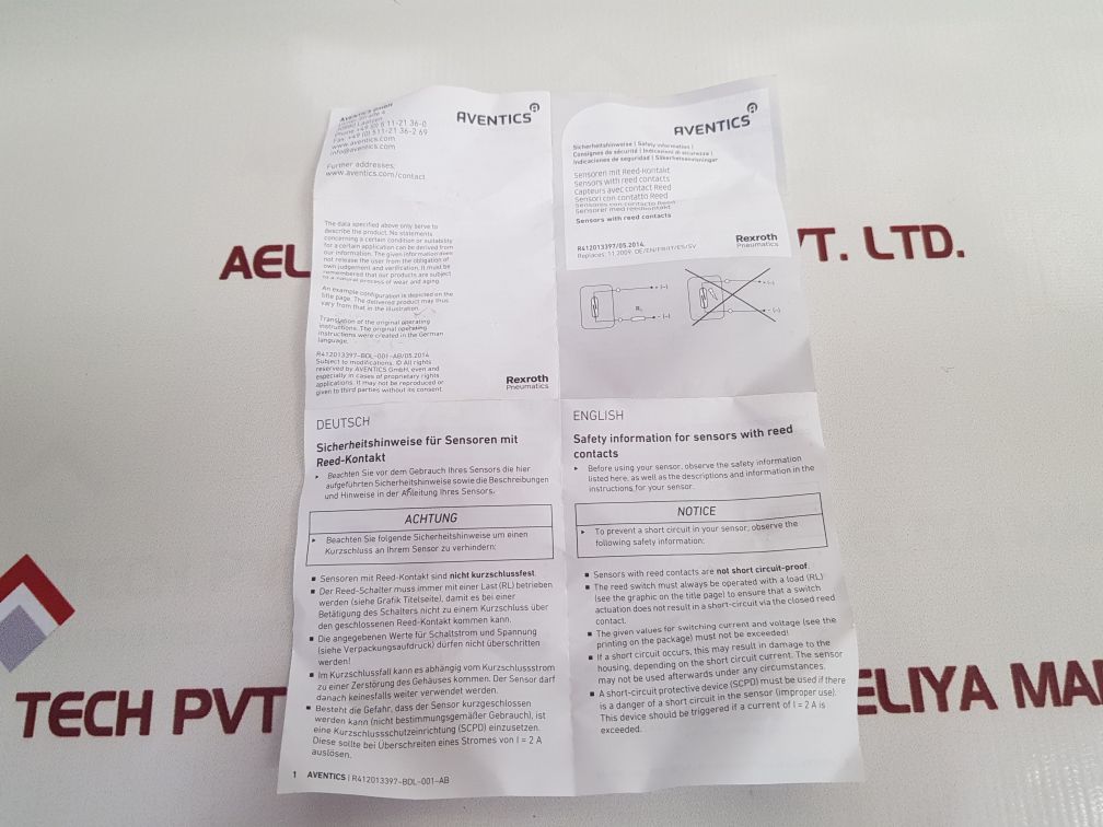 Aventics 8940410602 Sensors With Reed Contacts New