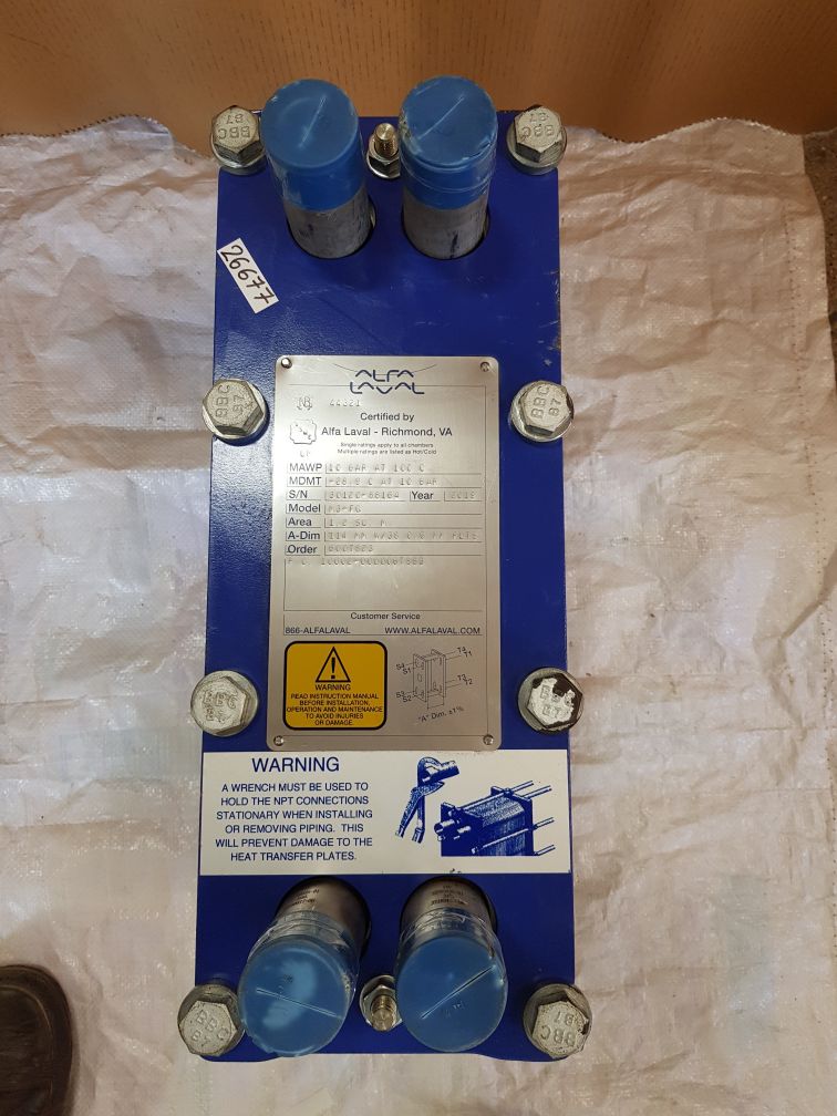 Alfa laval m3-fg gasketed plate and frame heat exchanger unit 