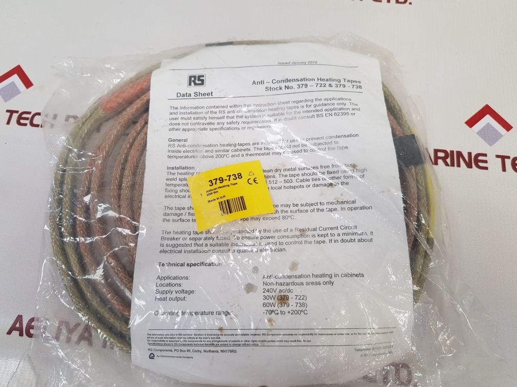 Rs 379-738 Anti Condensation Heating Tapes