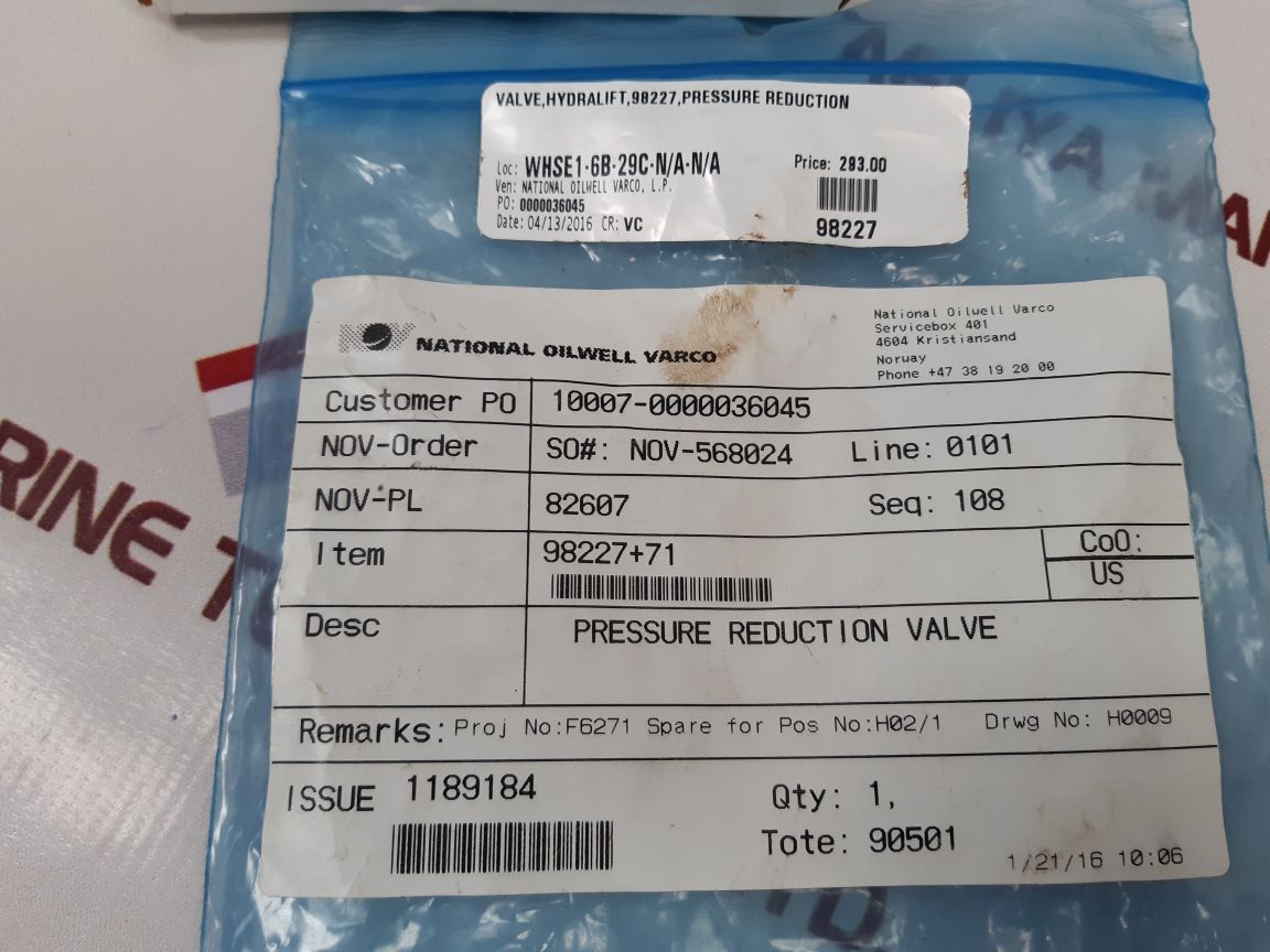 Sun Hydraulics Pbdb Lwn Pressure Reducing Valve