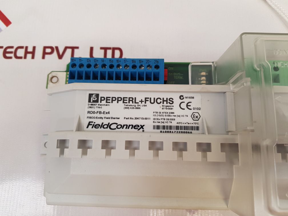 Pepperl+Fuchs Rd0-fb-ex4 Fisco/Entity Field Barrier 204715-0011