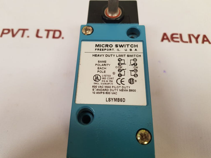 Micro Switch Lsymb6D Heavy Duty Limit Switch