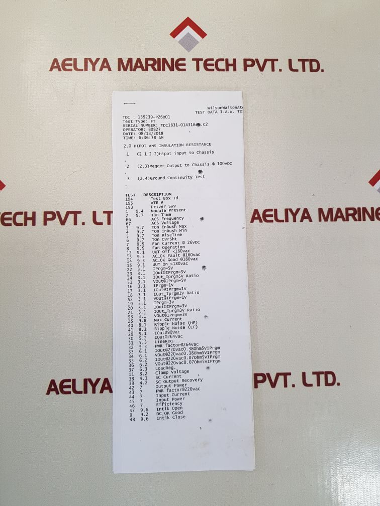 Transdev electronics mer27hib-p26d01 tdi power supply 09004-139239-p26d01