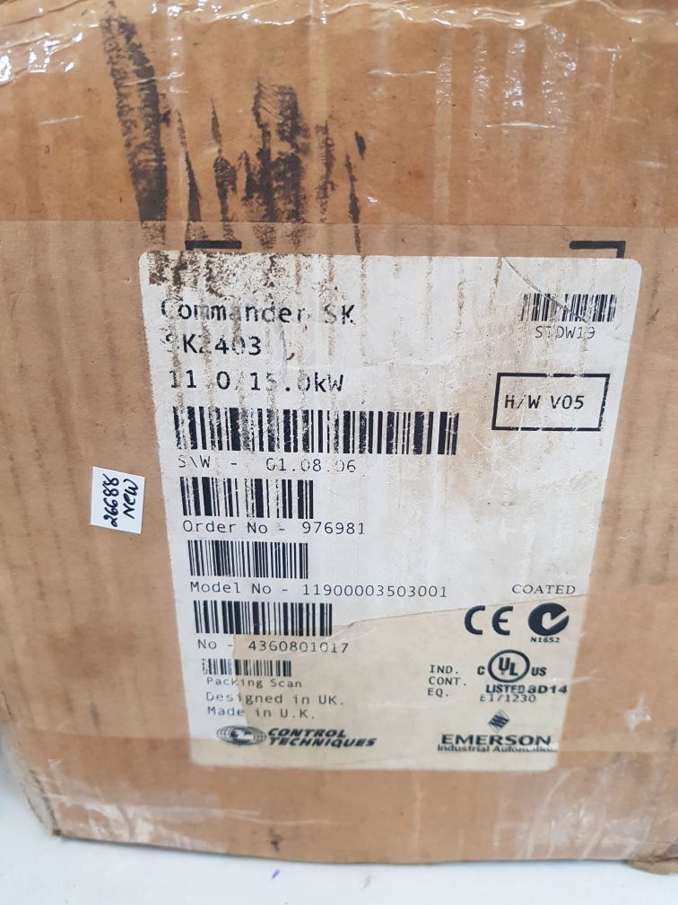 Emerson sk2403 control techniques commander sk inverter