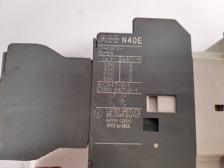 Abb N44E Contactor With N40E Control Relay