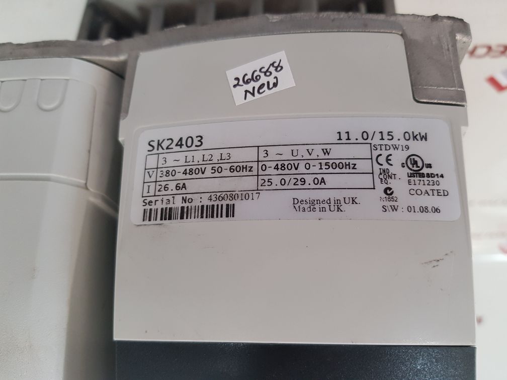 Emerson sk2403 control techniques commander sk inverter