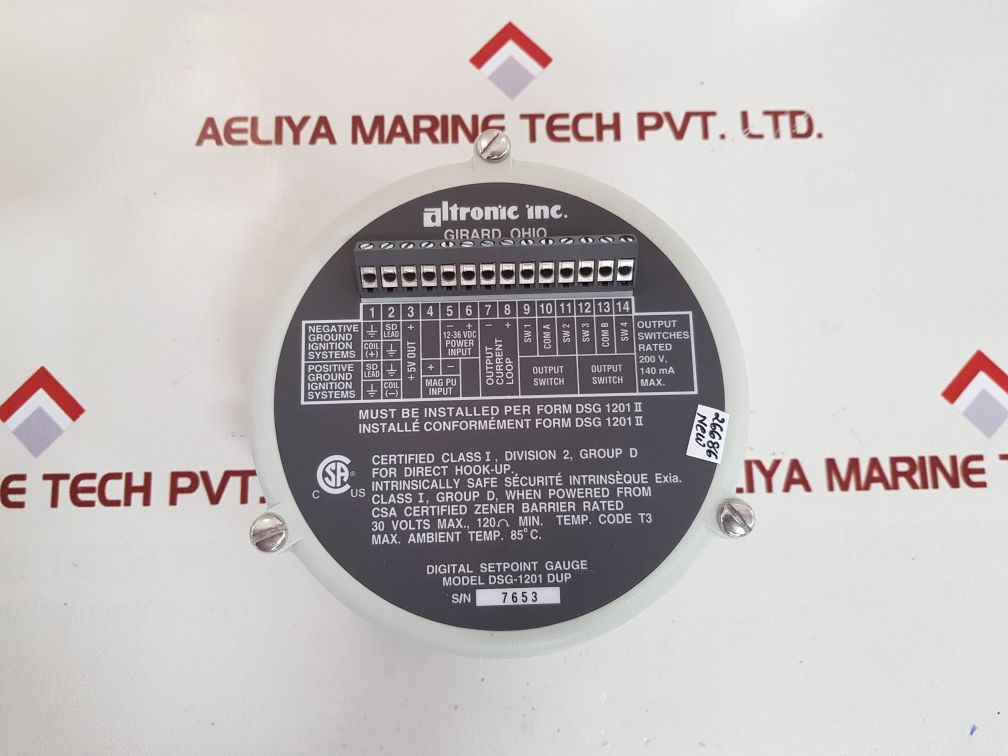 Altronic dsg-1201 dup digital setpoint gauge