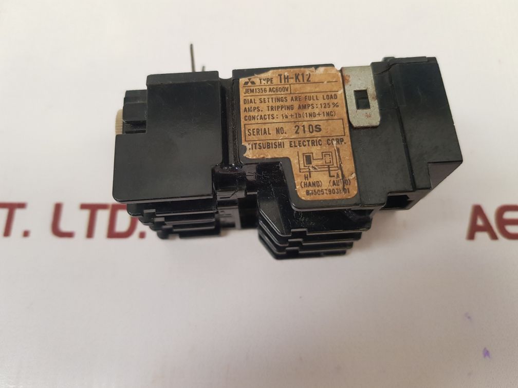Mitsubishi Th-k12 Overload Relay