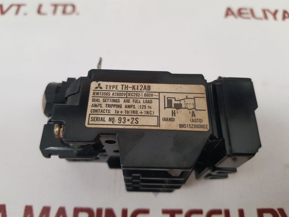 Mitsubishi Th-k12Ab Overload Relay