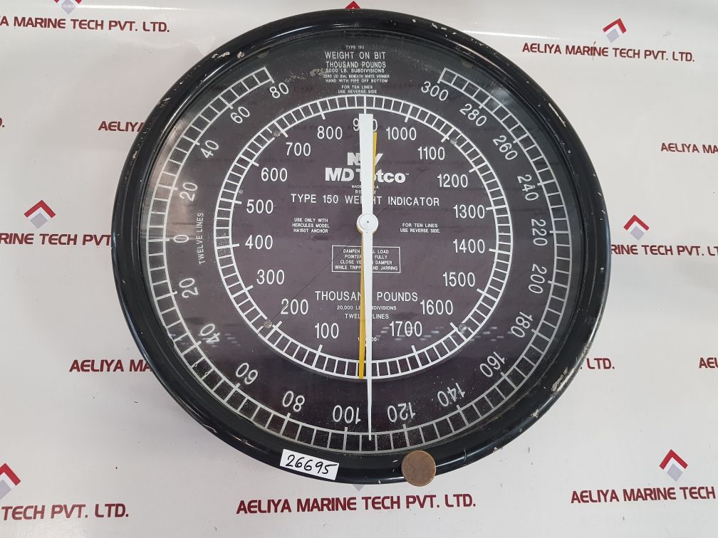 Nov Md Totco We3-18 Hydraulic Indicator
