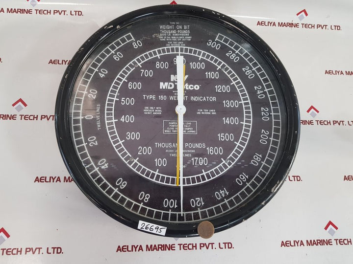 Nov Md Totco We3-18 Hydraulic Indicator
