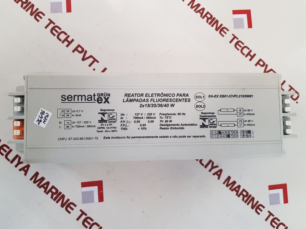 Sermatex grun 2x18/20/36/40 w electronic ballast
