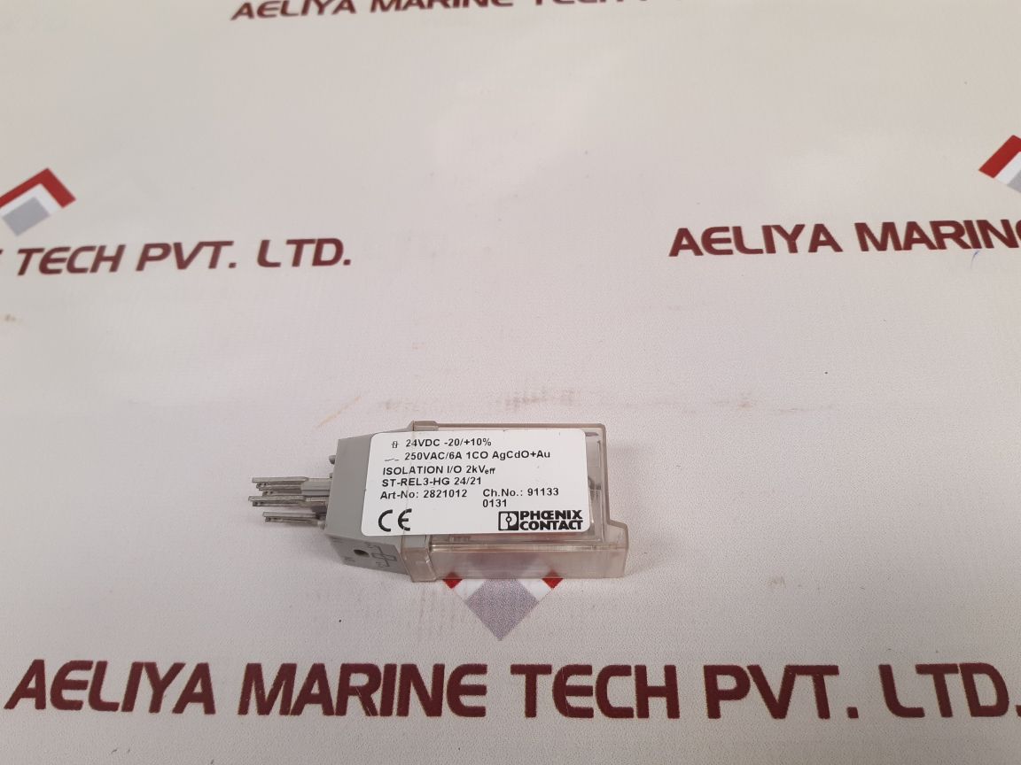 Set of 5x Phoenix contact 250vac/6a 1co agcdo+au relay connector st-rel3-hg 24/21