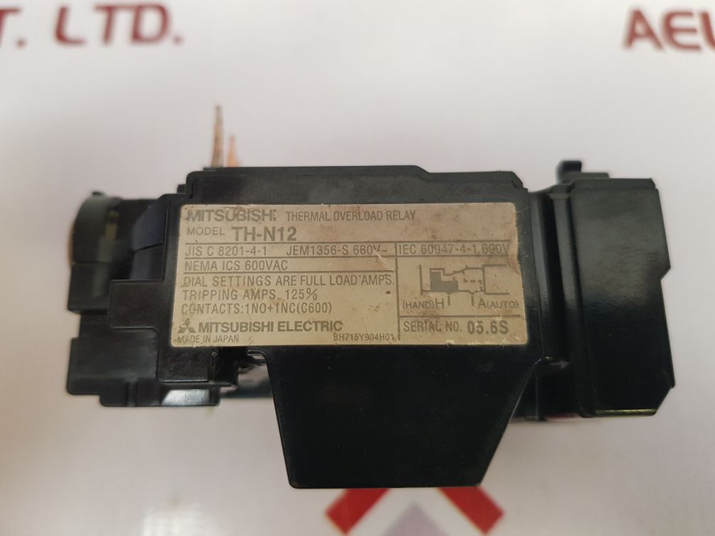Mitsubishi Th-n12 Thermal Overload Relay Bh715Y904H01