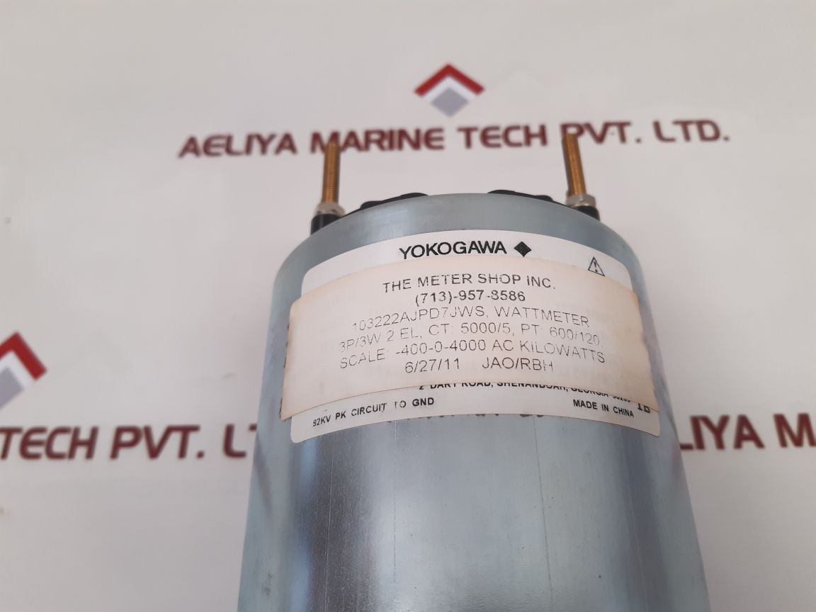 Yokogawa 103222Ajpd7Jws Ac Kilowatts Meter