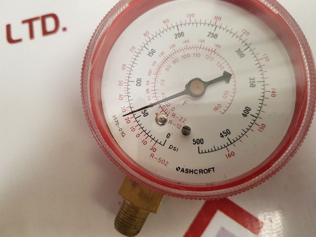 Ashcroft R-502 Pressure Psi Gauge 9570-01G