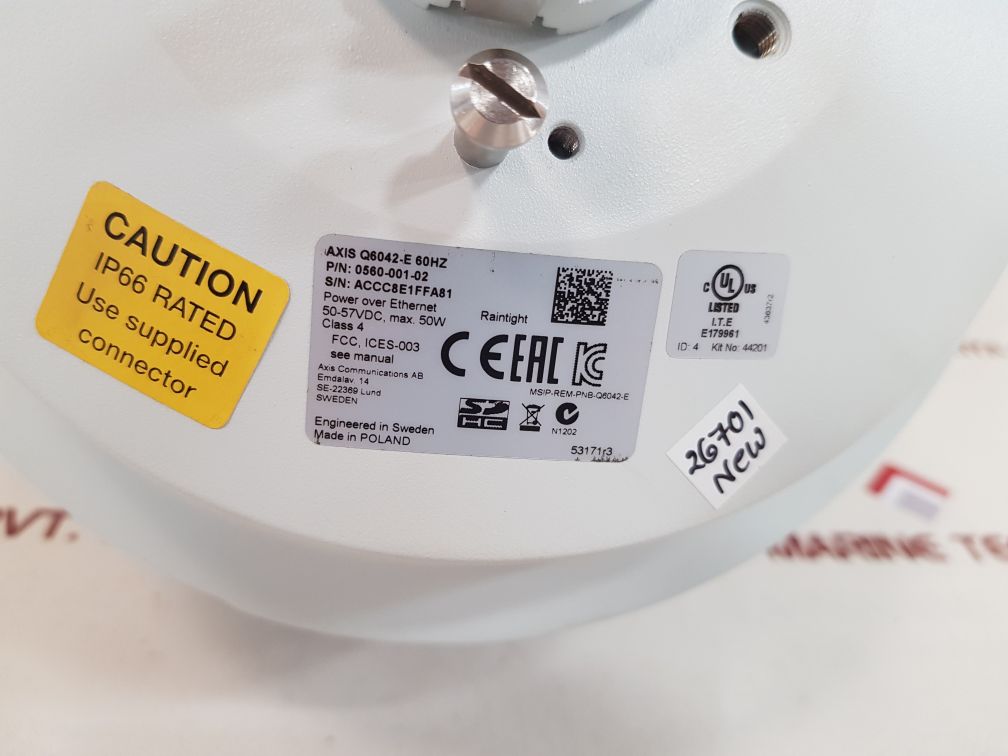 Axis q6042-e 60hz  0560-001-02 network camera