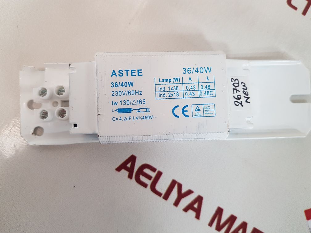 Astee 36/40w switch start ballast