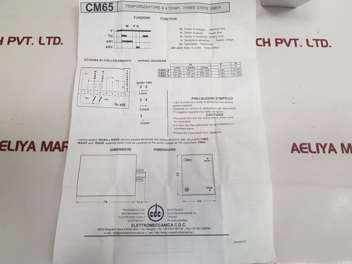 Elettromeccanica C.D.C Cm65/G Electronic Timer Ss-251