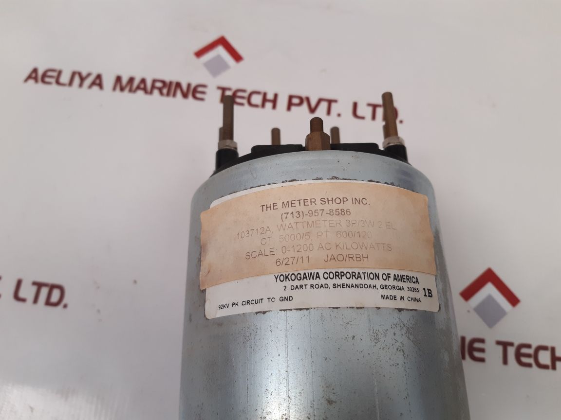 Yokogawa 103712A Meter 0-1200 Ac Kilowatts