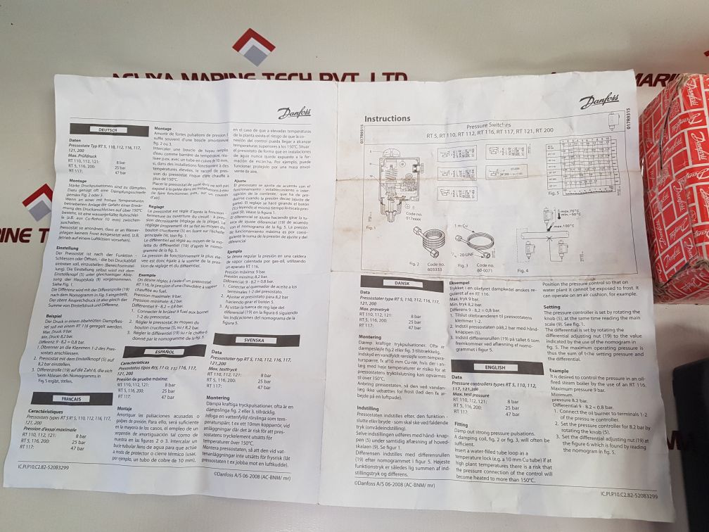 Danfoss Rt116 Pressure Switch