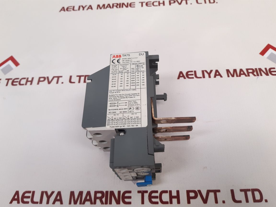 Abb Ta75 Du Thermal Overload Relay