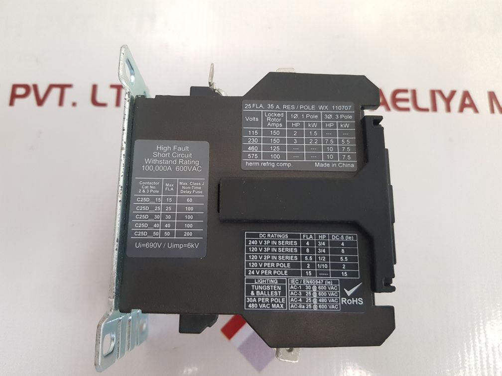 Cutler-hammer/Eaton C25Dnf325A Contactor Series D1