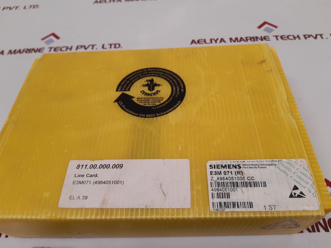 Siemens E3M071 498405 Interactive Line Card