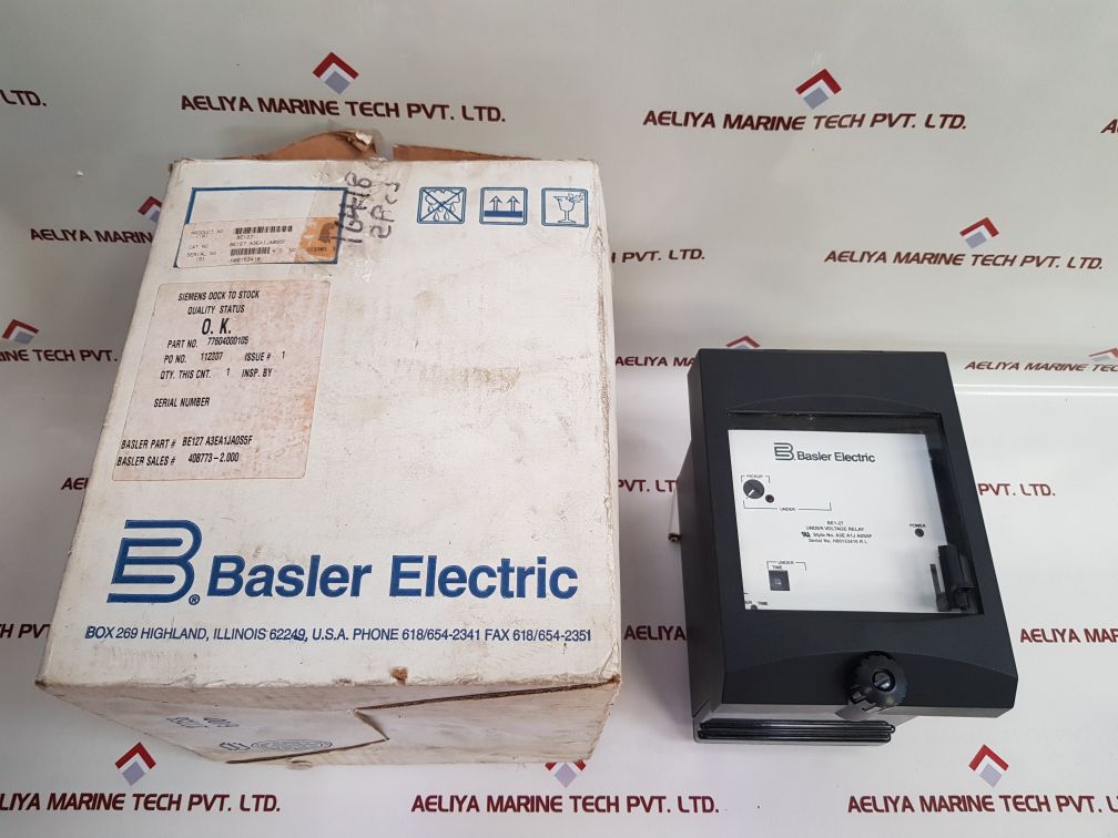 Basler be1-27 under voltage relay a3e c1j a0n5f